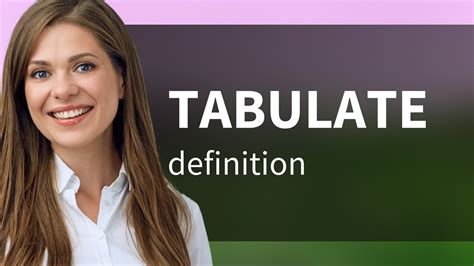 tabeurette com|tabulate definition.